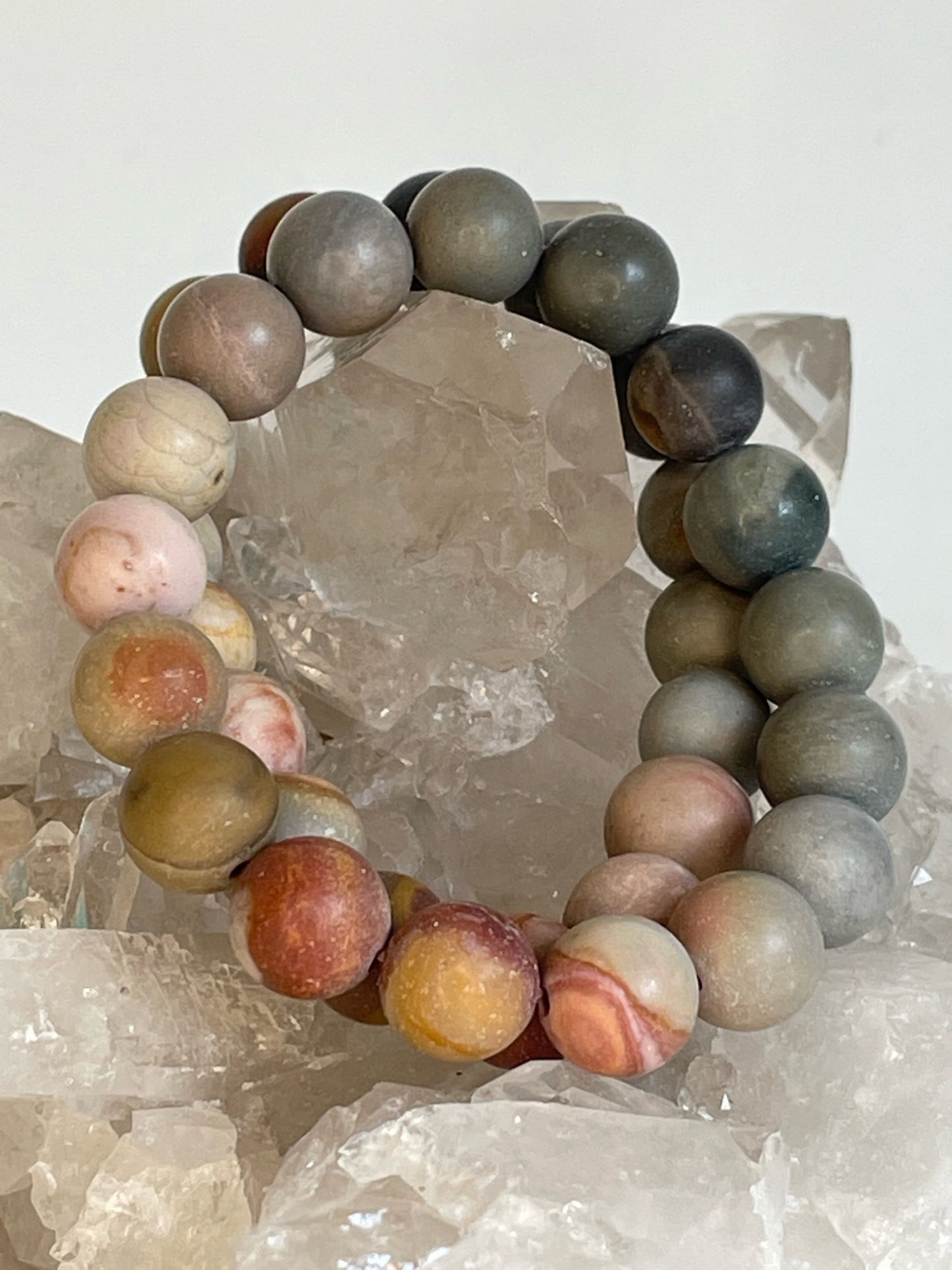 Matte Polychrome Jasper Bracelet