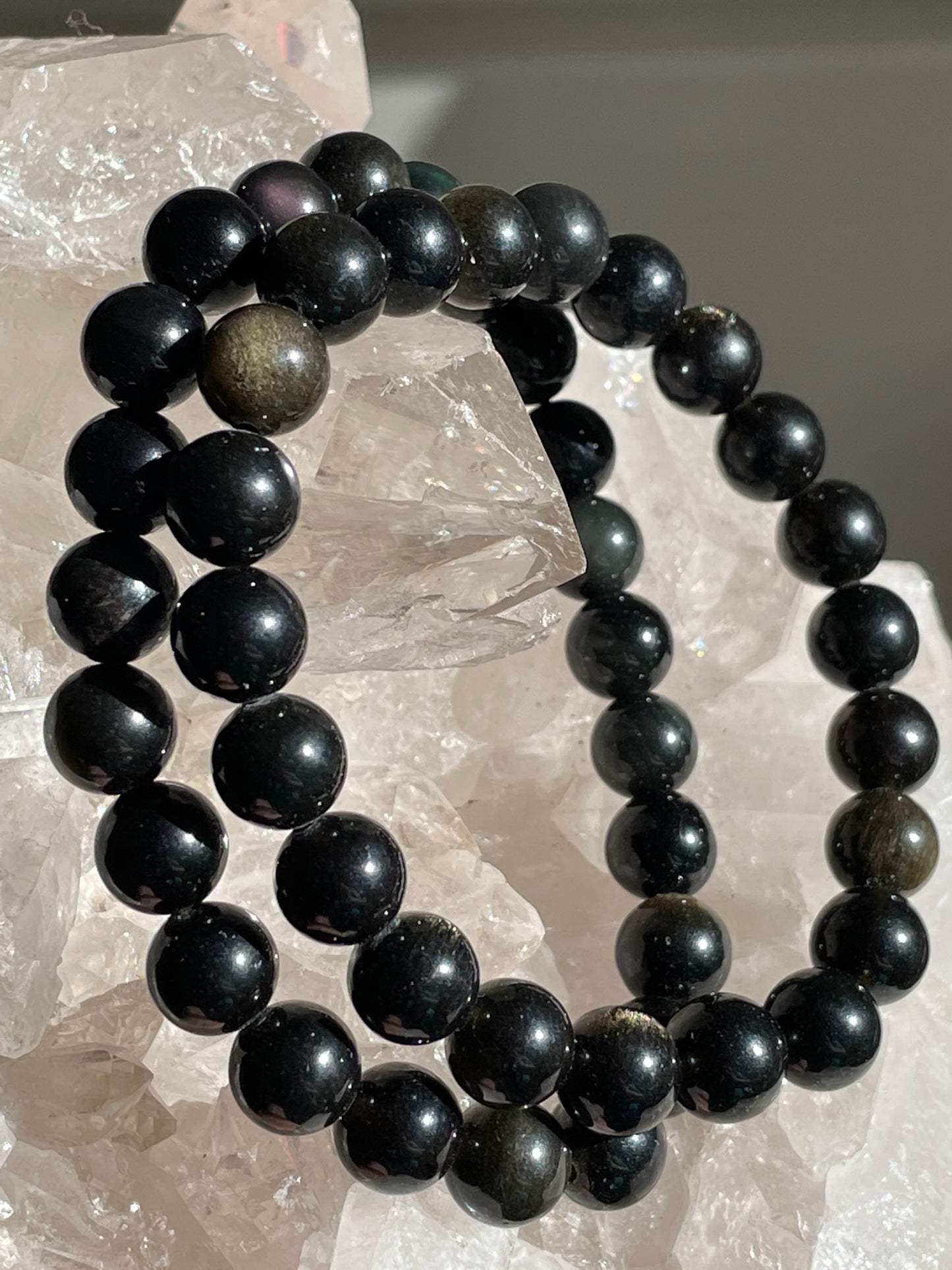 Gold Sheen Obsidian Bracelet