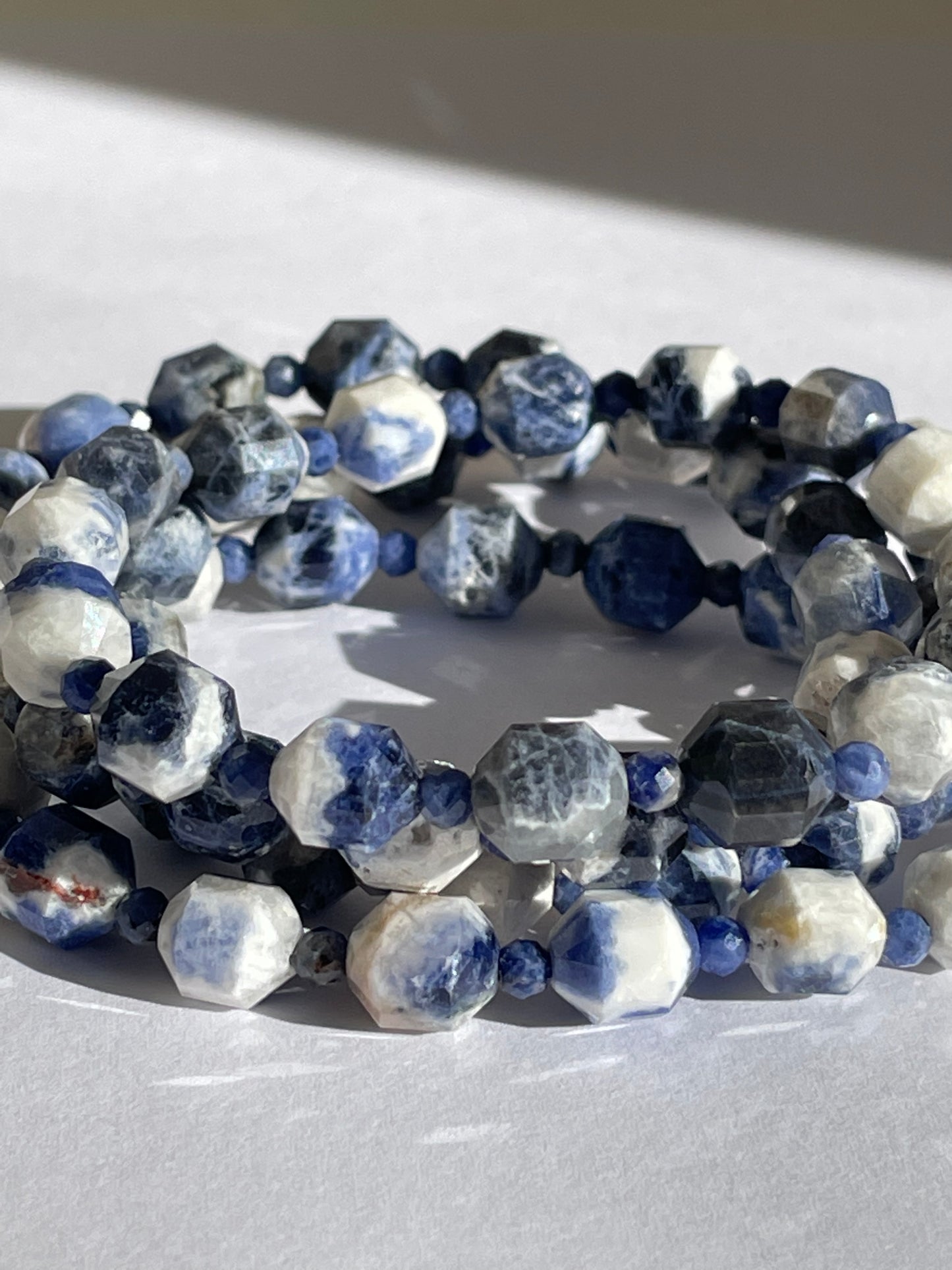 Prism Cut Sodalite Bracelet