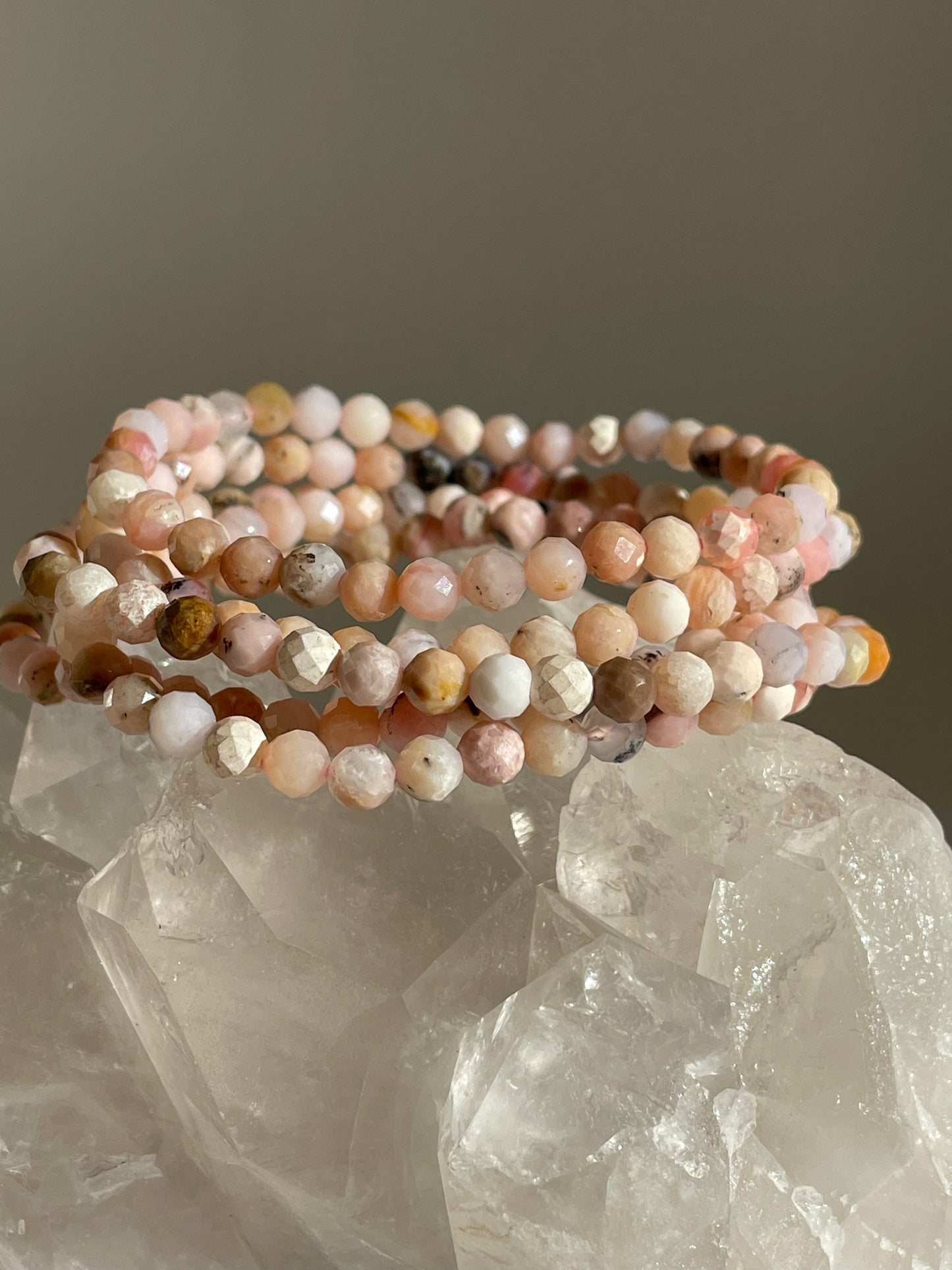 Faceted Pink Opal Bracelet