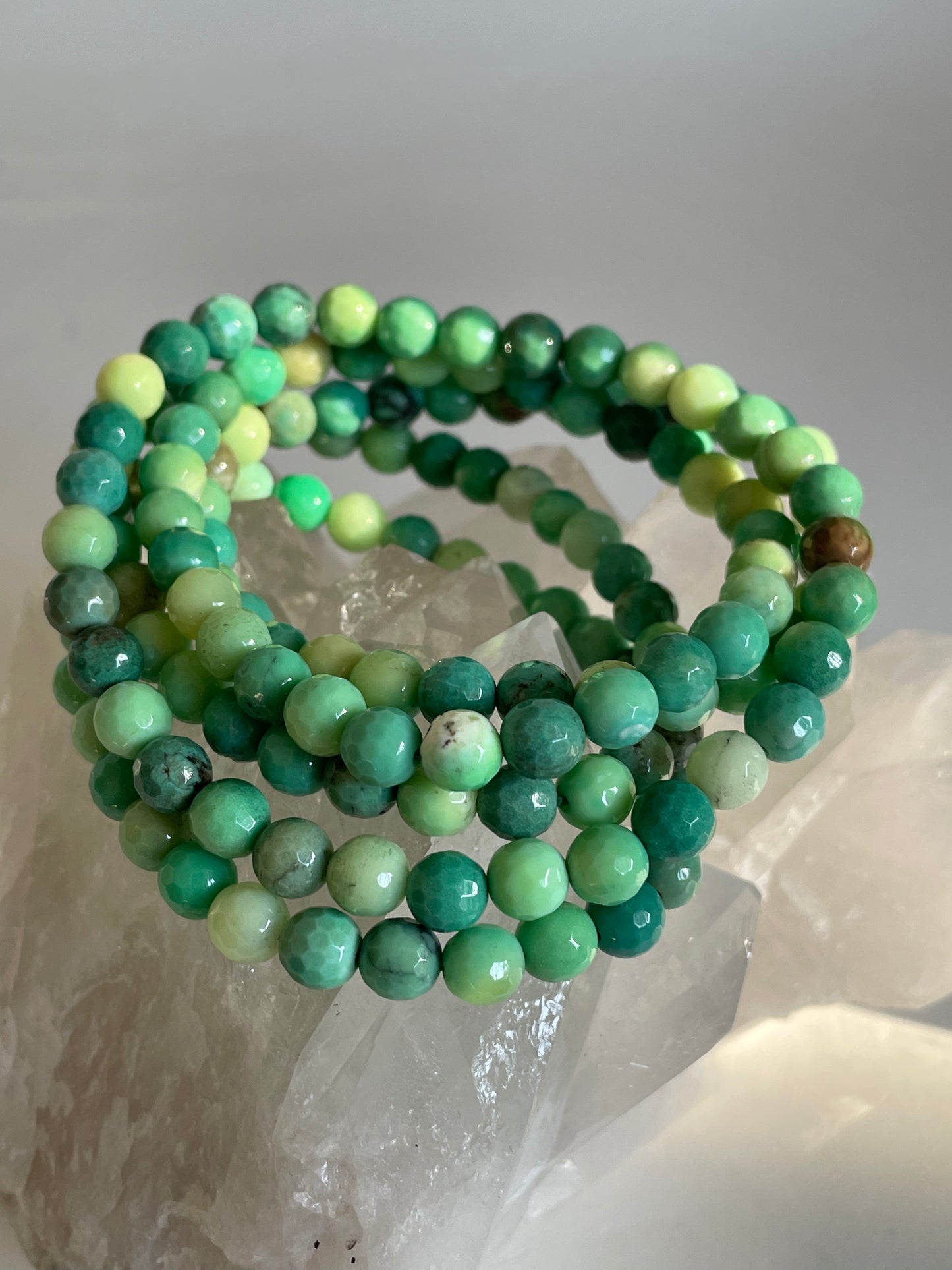Faceted Chrysoprase Bracelet