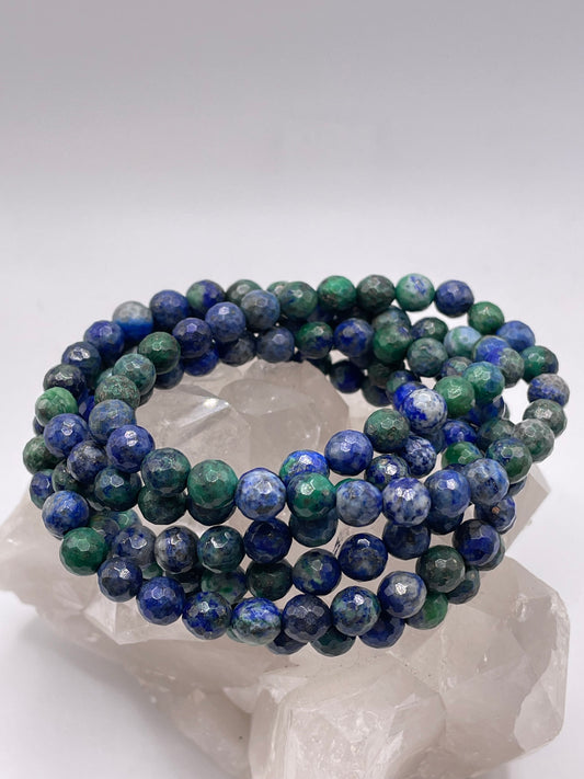 Faceted Chrysocolla Bracelet